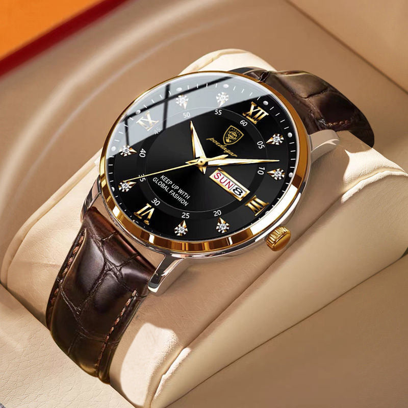 POEDAGAR Men's Watches Top Brand Luxury Leather Wrist Watch Men Sports Quartz Watch Waterproof Male Watch Relogio Masculino Men's Ultra-thin Quartz Watch - Acquisti Online