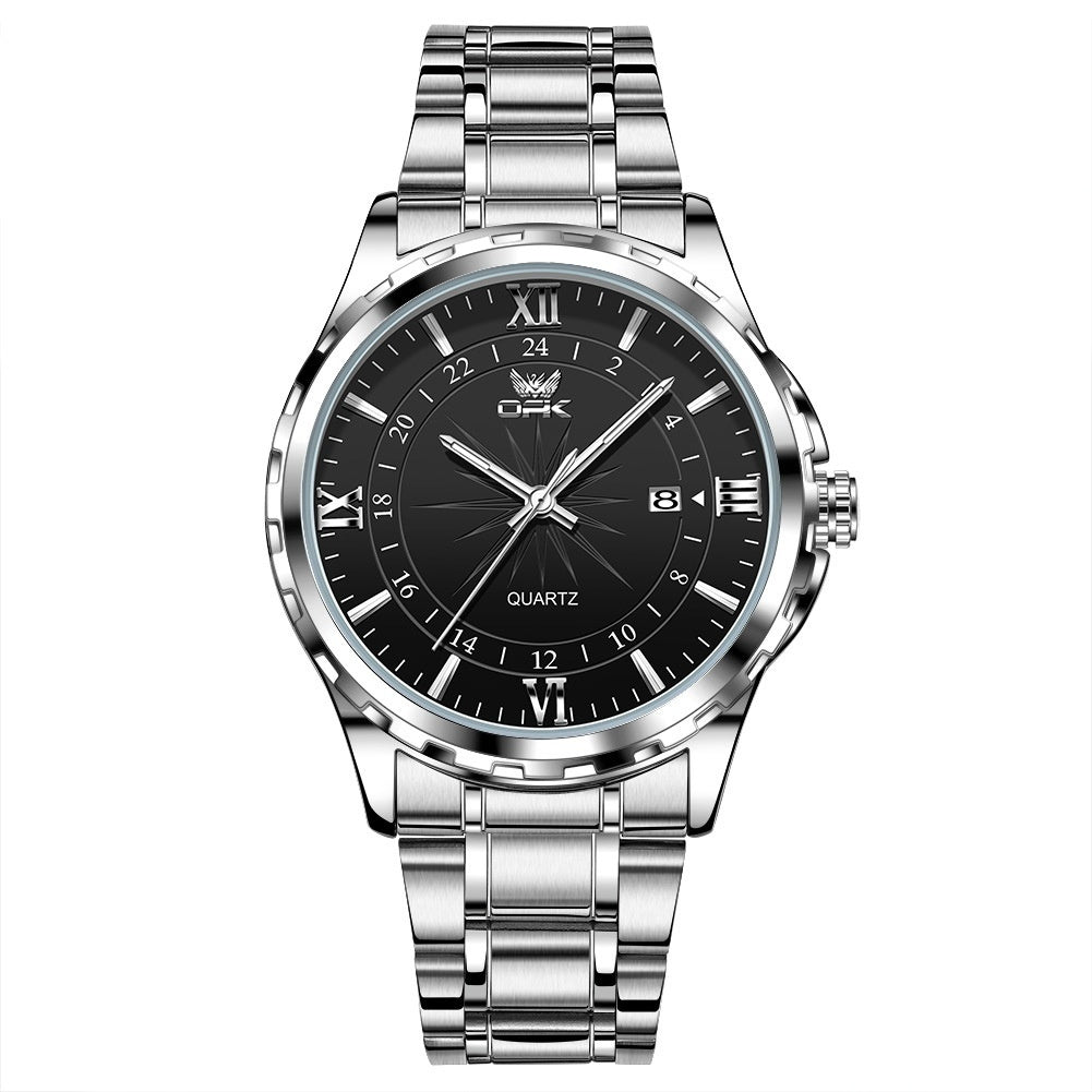 Orologio da uomo al quarzo OPK Elite, moda, business, impermeabile, luminoso, orologio da uomo di lusso, con cinturino in pelle.