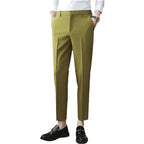 Fashionable Men's Draping Solid Color Casual Suit Men's Pants