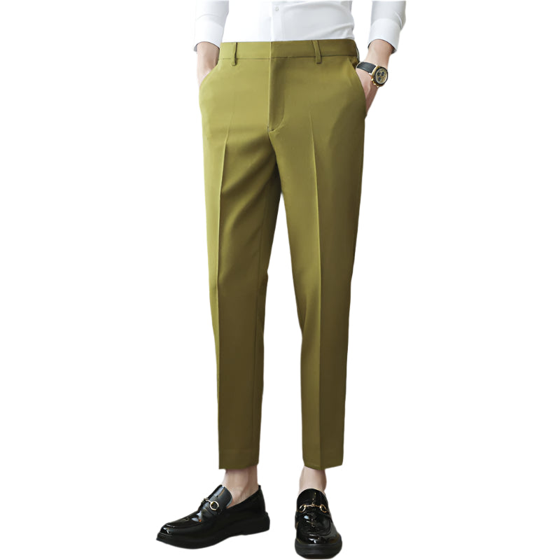 Fashionable Men's Draping Solid Color Casual Suit Men's Pants