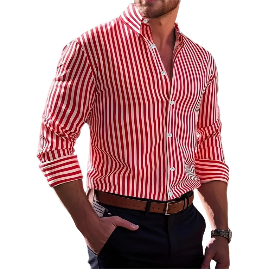 Herenshirt met lange mouwen, Creative Element 3D digitaal bedrukt shirt
