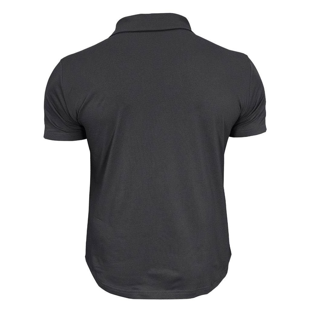 Men's Outdoor Sports Twill T-Shirt Short Sleeve Tactical Rollover Polo Loose Pocket Anti-Wrinkle Lapel Button Fashion Shirt