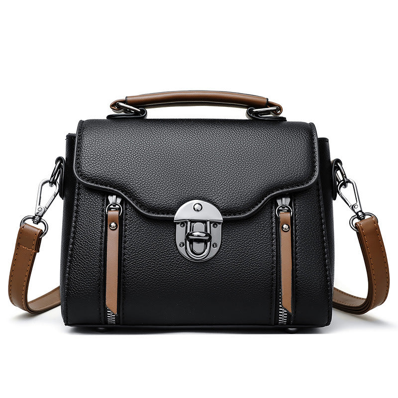 Modieuze schoudertas voor dames, handtas met meerdere zakken, grote capaciteit, originele leren retro draagbare schoudertas voor dames