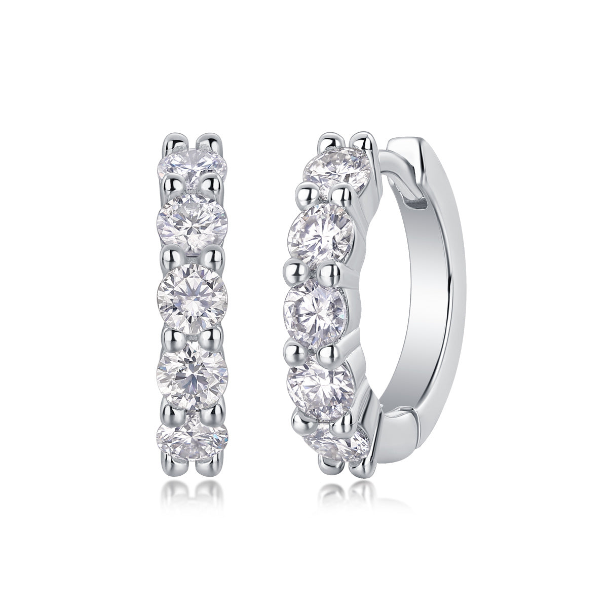 Women Luxury Earrings S925 Silver 18K Platinum Plated Moissanite Diamond Earrings Stud Hoop Fashionable Women Earrings
