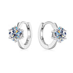 Women Luxury Earrings Fashion Moissanite Diamond S925 Silver Earrings High Quality Solitaire Hoops Women's Earrings
