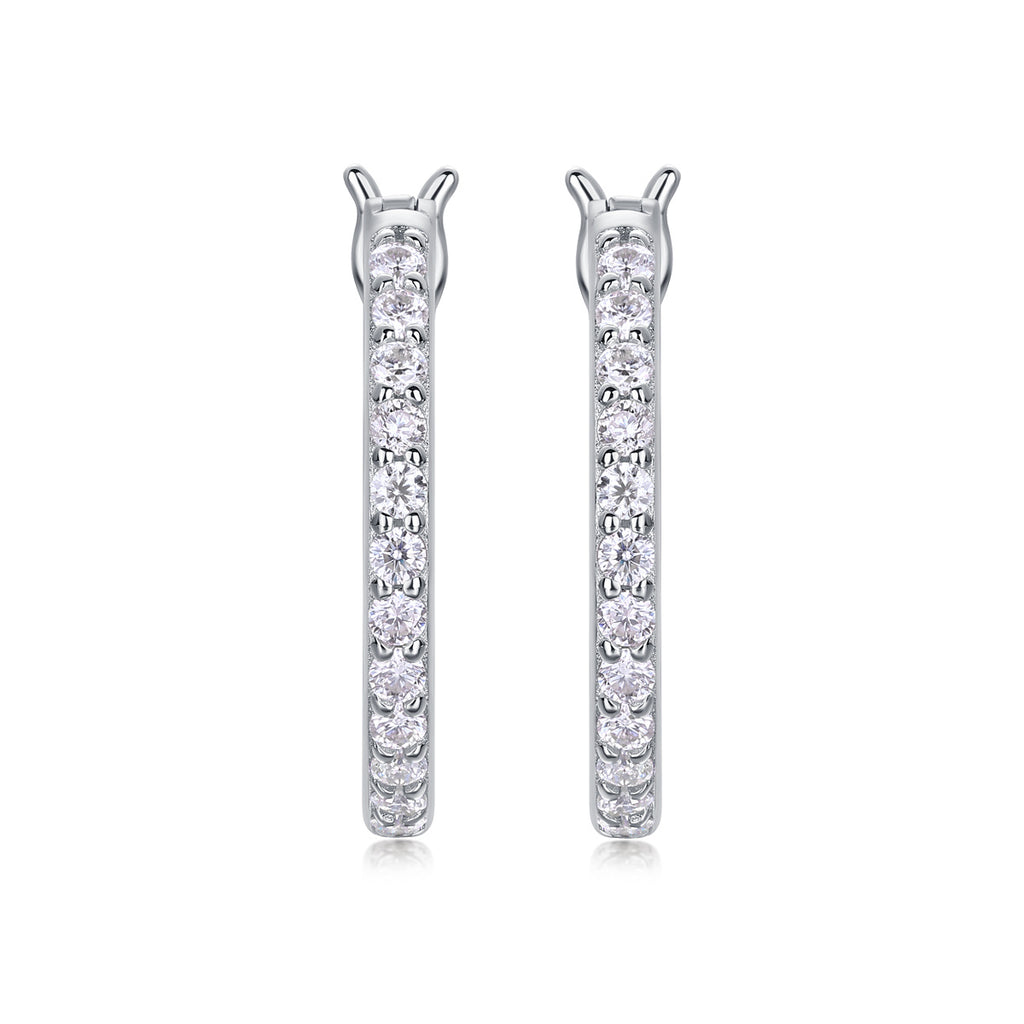 Women Luxury Earring S925 Sterling Silver Streamer Moissanite Diamond Earrings Classic Hoop Stud Fashion Women Earrings