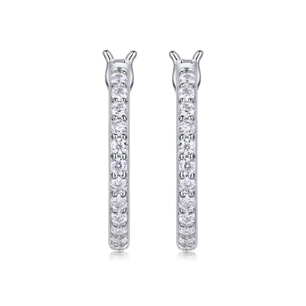 Women Luxury Earring S925 Sterling Silver Streamer Moissanite Diamond Earrings Classic Hoop Stud Fashion Women Earrings