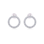 Women Luxury Earring Diamond Moissanite S925 Sterling Silver Earrings Circle Lightweight Comfortable Stud Women Earrings