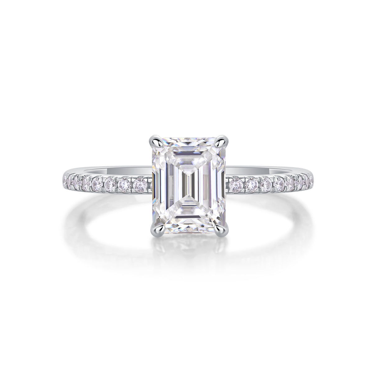 Women's Luxury Ring Square Moissanite Diamond Ring Hypoallergenic 925 Sterling Sliver Ring Women's Engagement Ring