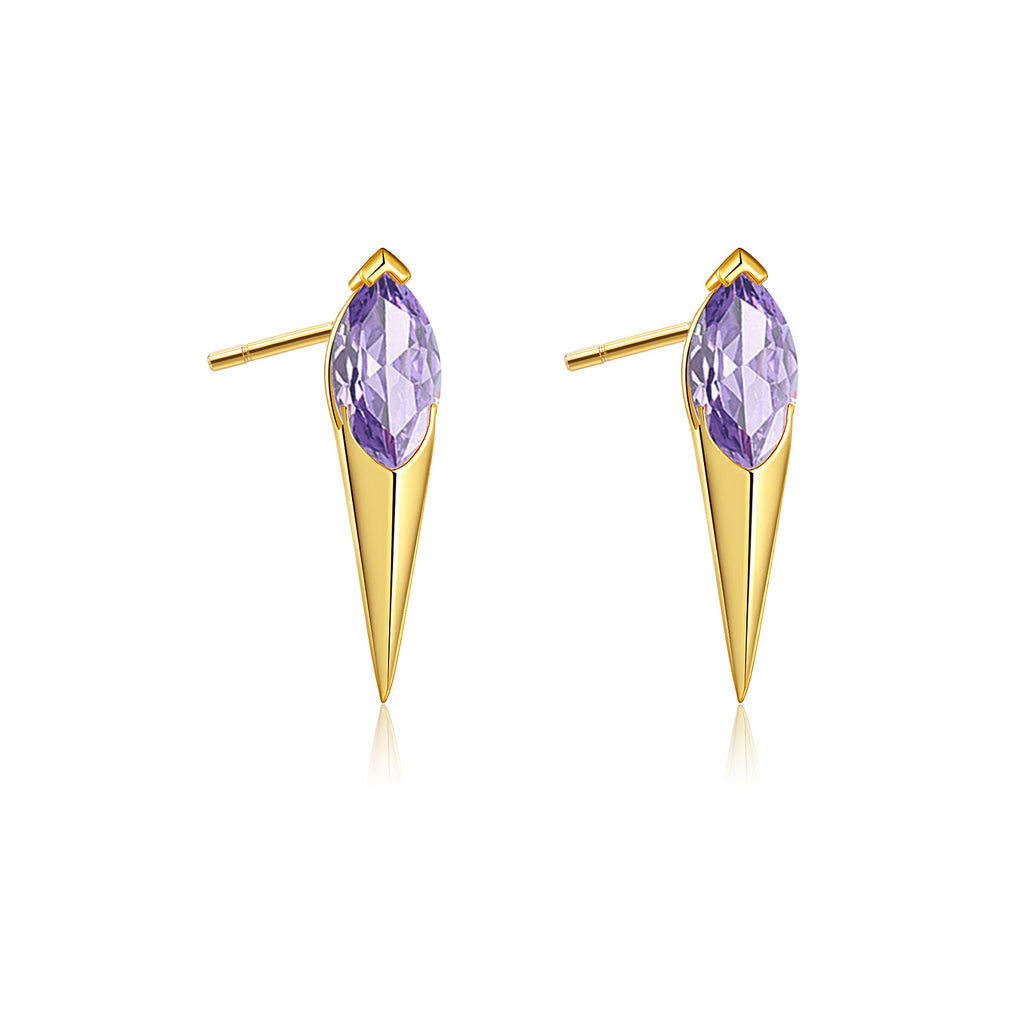 Women Luxury Earrings S925 Sterling Silver Stud Earrings Vintage Rivet Earrings Geometric Niche Fashion Women Earrings