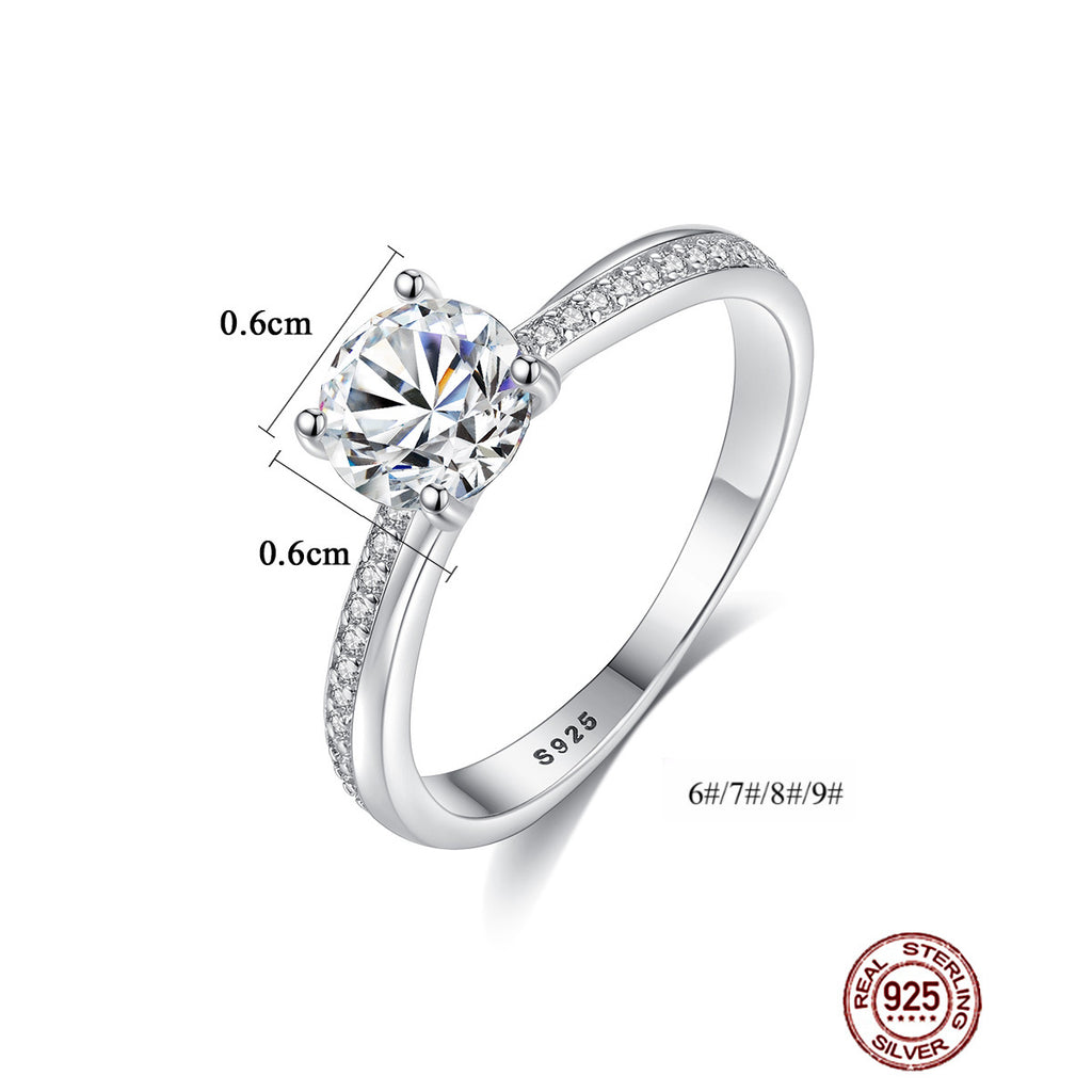 Women Luxury Rings S925 Sterling Silver Gemstone Diamond High Quality Ring Fashionable Women's Engagement Rings