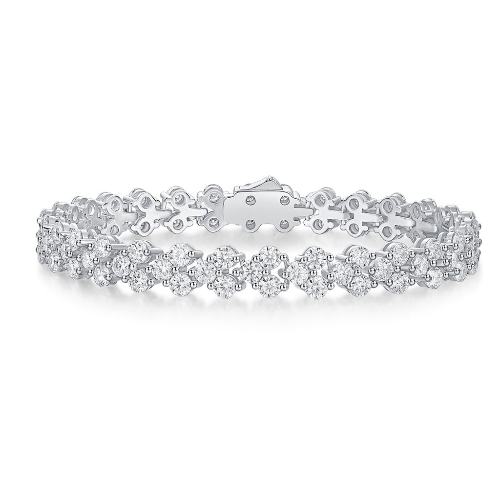 Kanong Luxury Fashion Mossan Diamond S925 Silver Bracelet
