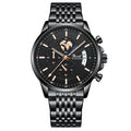 Stalen band, quartz, lichtgevend, waterdicht, mechanisch herenhorloge