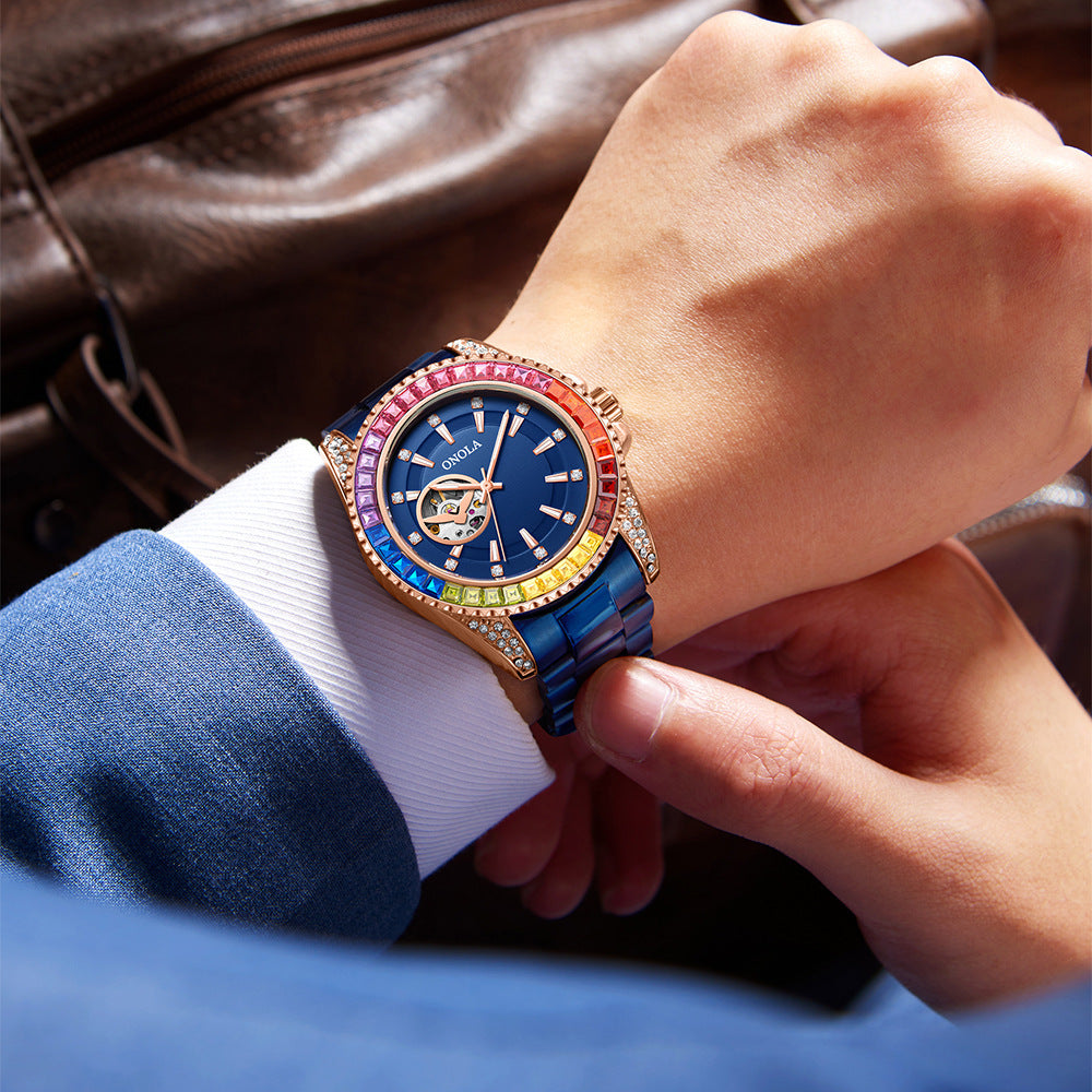 Orologio meccanico automatico luminoso classico da uomo ONOLA, orologio sportivo multifunzione impermeabile di lusso da uomo