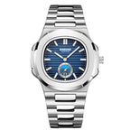 RORIOS Simple Men's Watch Casual Quartz Wrist Watch Waterproof Calendar Luminous Analogue Stainless Steel Strap