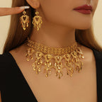 Heart-shaped Necklace Earrings Bridal Jewelry Suit