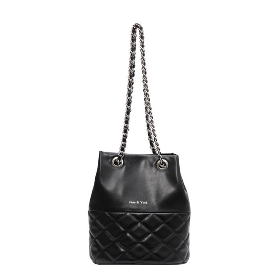 Women's Style Simple Women's Fashion Diamond Texture One-shoulder Bucket Crossbody Bag
