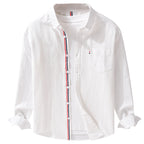 Heren Oxford overhemd met lange mouwen in Britse stijl