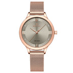 NAVIFORCE Original Quartz Women Watch Stainless Steel Mesh Band Ladies Bracelet Simple Fashion Women Watch