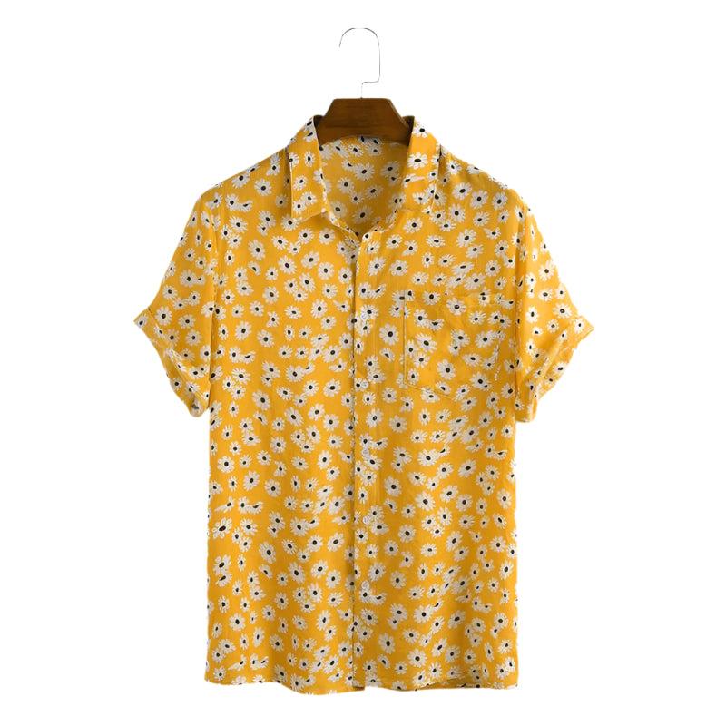 Herenmode Korte Mouw Bedrukt Overhemd Zomermouw Heren Casual Overhemd