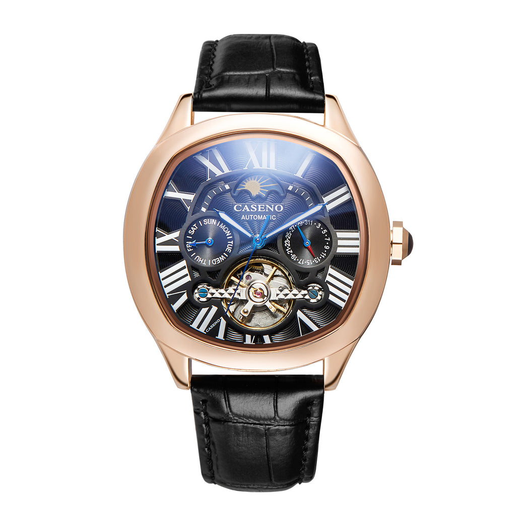 CASENO Star Tourbillon Orologio Automatico Orologio Meccanico Impermeabile Completamente Automatico
