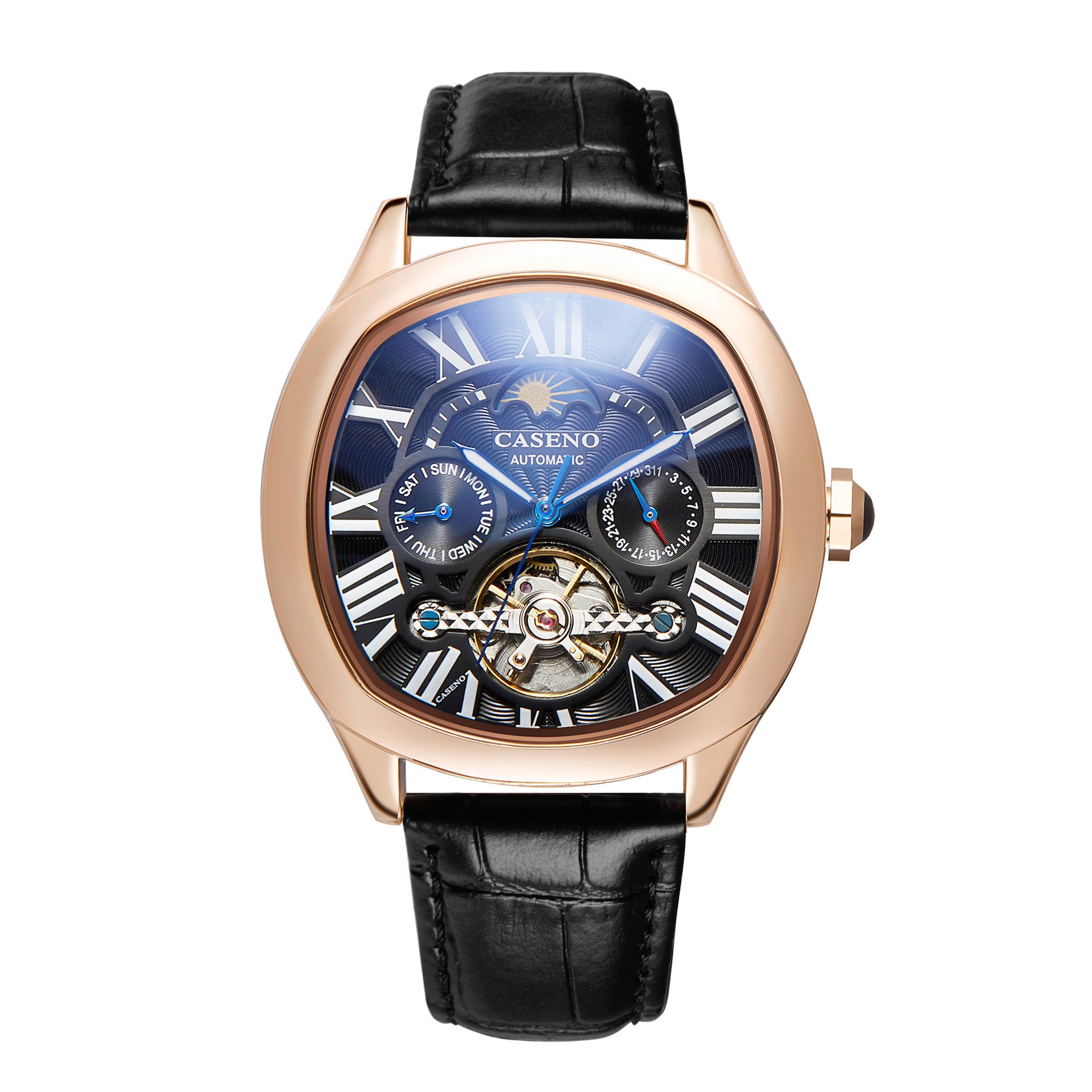 CASENO Star Tourbillon Orologio Automatico Orologio Meccanico Impermeabile Completamente Automatico