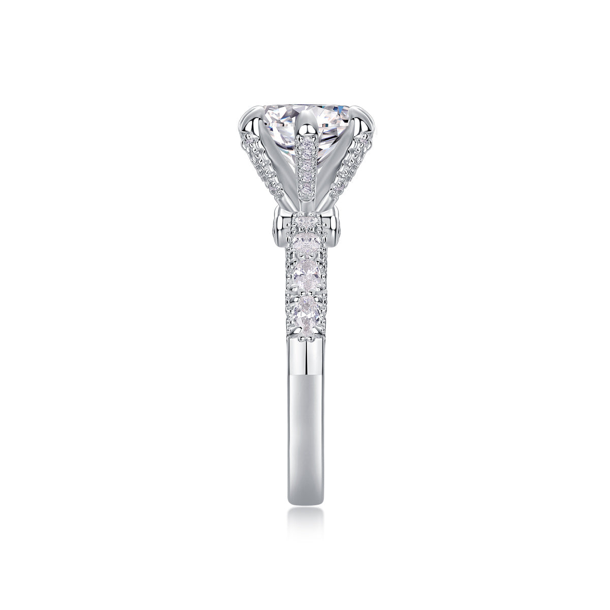 Lady Luck Diamond Ring Luxury Fashion Set Moissanite Silver Ring