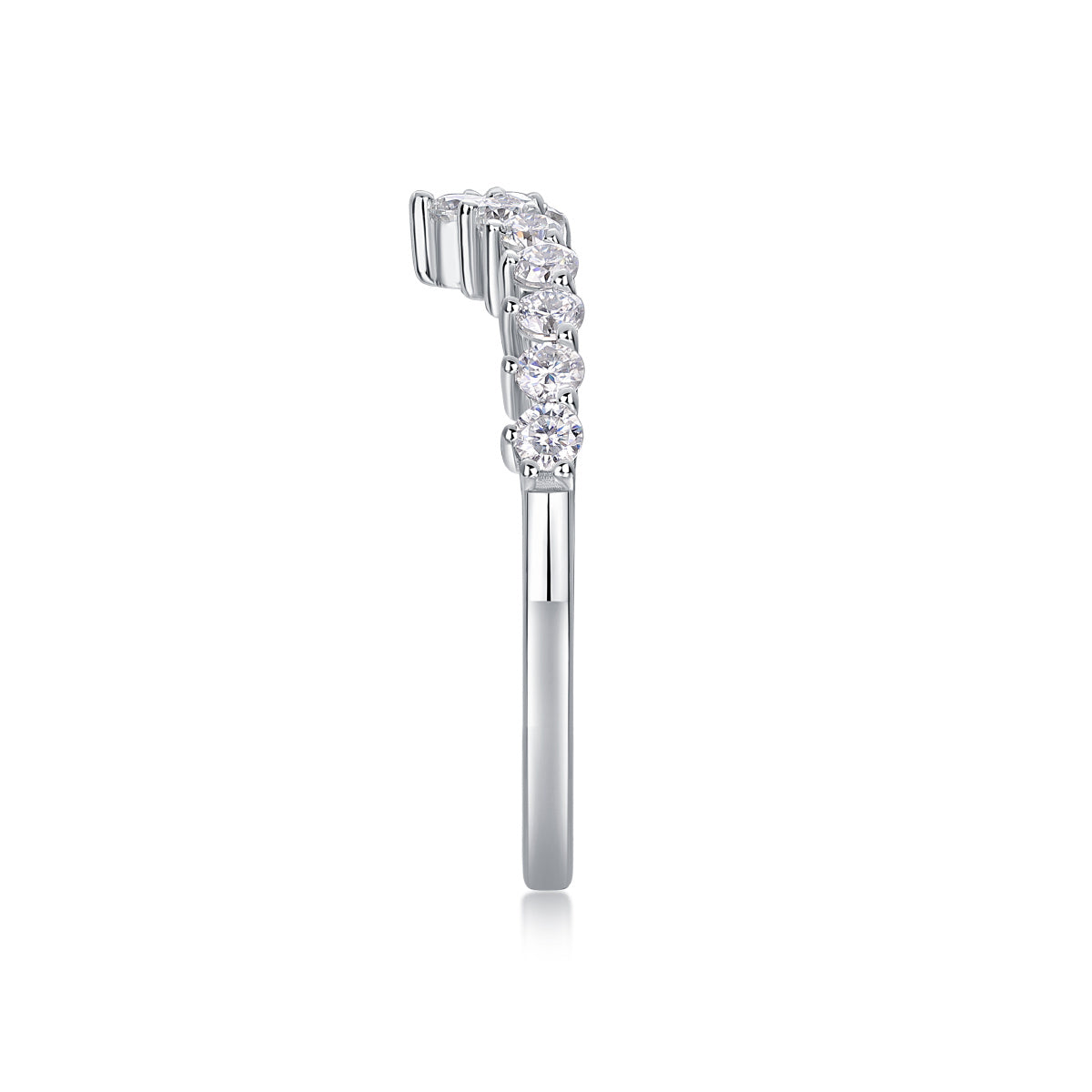 Luxe damesringen van 925 sterling zilver, kroonring met moissanite en diamanten, verzilverde en gerhodineerde verlovingsring voor dames.