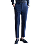 Yarn-dyed Light Luxury Striped Texture Men's Suit Pants Stretch Casual