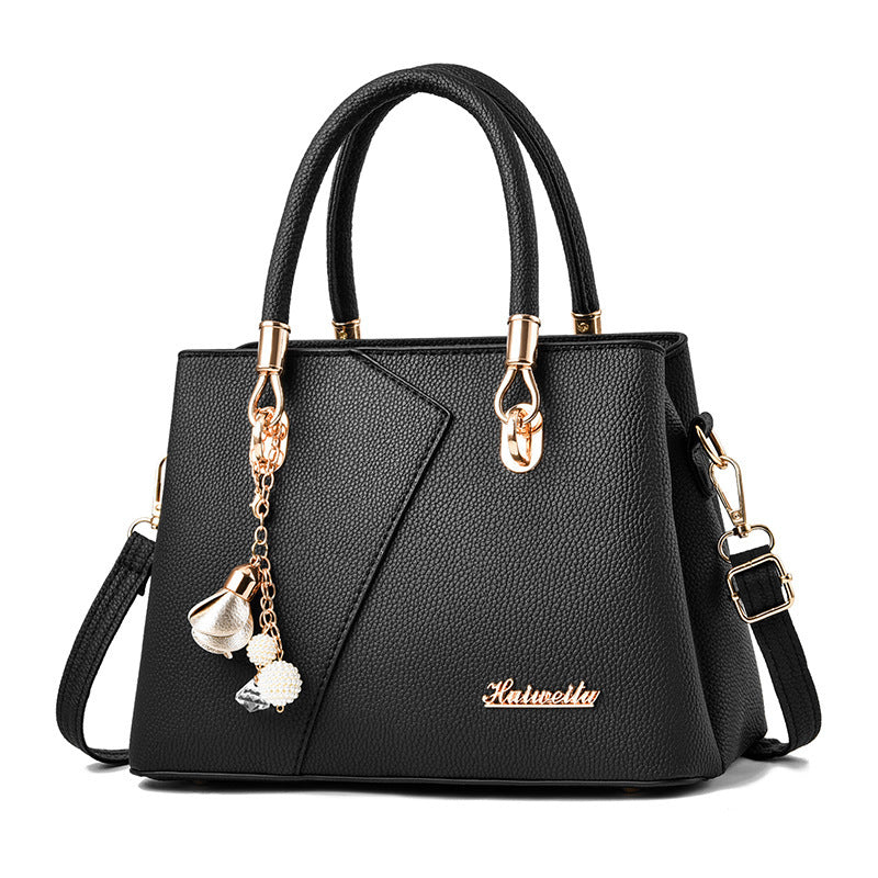 Women's Fashionable Handbag One Shoulder Bag Litchi Pattern Large Capacity Crossbody Shoulder Bag Women Handbag