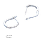 Sterling zilveren S925 eenvoudige zirkoon oorclip witgoud verguld glad