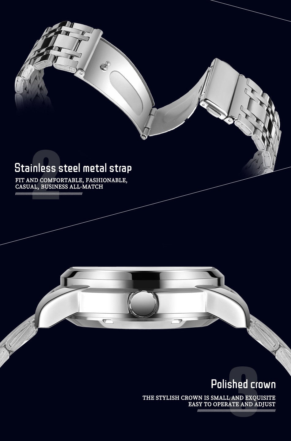 Man Automatic Mechanical Steel Belt Watch - Acquisti Online
