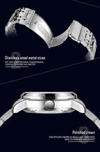 Man Automatic Mechanical Steel Belt Watch - Acquisti Online