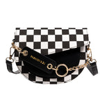 Women's Fashionable Simple Crossbody Shoulder Bag Zipper Pocket Polyester Texture Small Square Crossbody Shoulder Bag