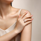 Women Luxury Rings S925 Sterling Silver Fine Jewelry 18K Platinum Plated Moissanite Diamond Stackable Engagement Rings