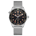 Paulareis Men's Automatic Self Wind Mechanical Watch Waterproof Automatic Movements Stainless Steel Mesh Belt Luxury Men's Mechanical Watch