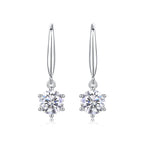 Women Luxury Earring  925 Sterling Silver Moissanite Diamond Silver Earrings Hip Hoop Stud Women Silver Earrings
