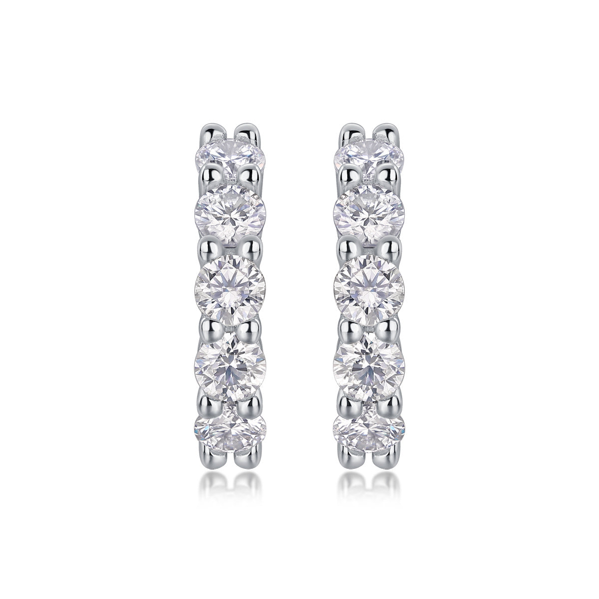Women Luxury Earrings S925 Silver 18K Platinum Plated Moissanite Diamond Earrings Stud Hoop Fashionable Women Earrings