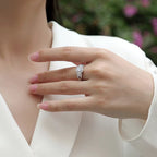 Women Luxury Ring Large Moissanite Diamond 925 Sterling Silver Rings High Quality Fashion Women Engagement Rings