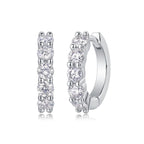 Women Luxury Earrings S925 Silver 18K Platinum Plated Moissanite Diamond Earrings Stud Hoop Fashionable Women Earrings
