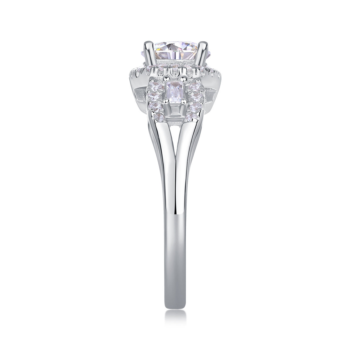 Women Luxury Ring Large Moissanite Diamond 925 Sterling Silver Rings High Quality Fashion Women Engagement Rings