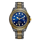 FENSIR Luxury Men's Fashion Quartz Watch Stainless Steel Waterproof Luminous Men's Automatic Quartz Watch