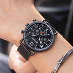 Megir Men's Watch Waterproof Calendar Steel Belt Sports Tide Watch Quartz Movement Man Watch - Acquisti Online