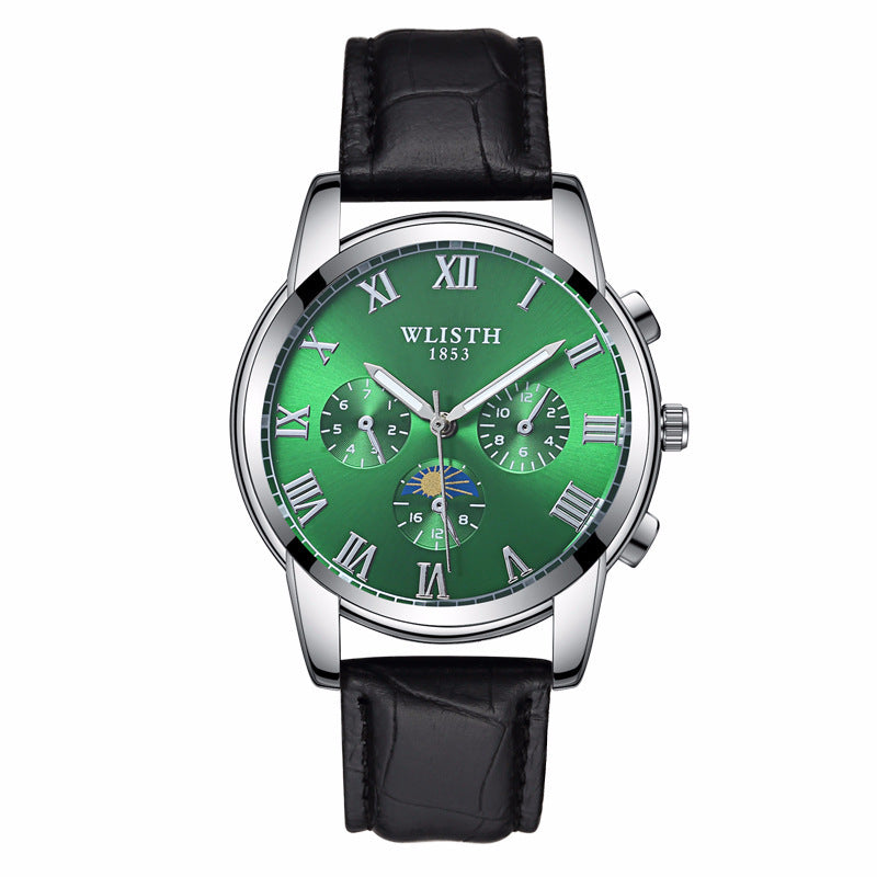 WLISTH Watches Mens Luxury Sport Quartz Watch Stainless Steel Bracelet  Waterproof Watch for Men