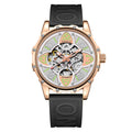 ONOLA Men Automatic Mechanical Watch Lucky Grass Luxury Hollow Out Dial Automatic Movements Waterproof Silicone Band Men's Mechanical Watch