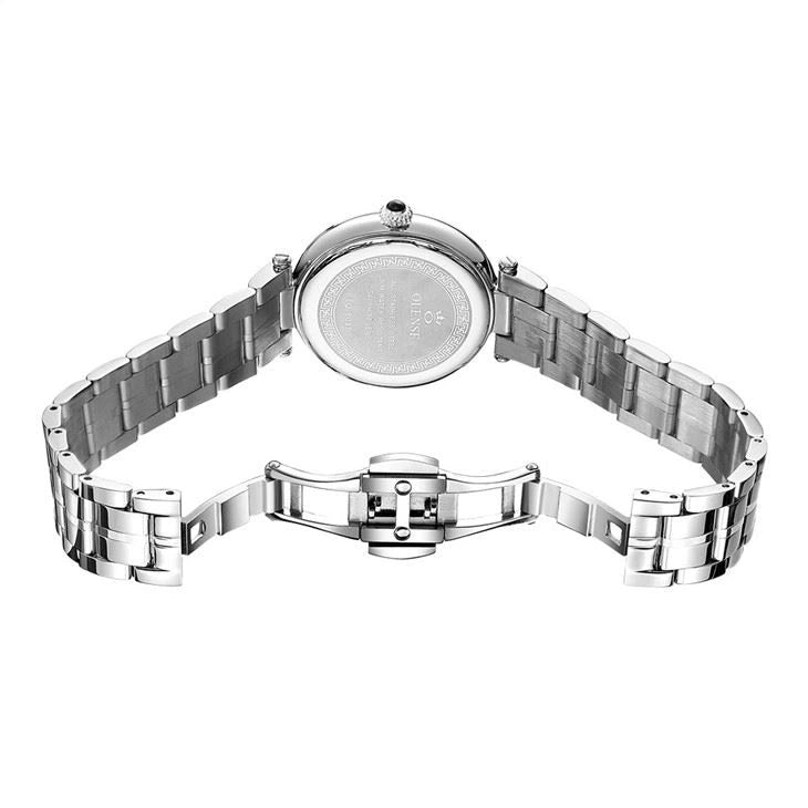 OLENSE Dames Luxe Quartz Horloge Roestvrijstalen Quartz Horloge Waterdicht Strass Gemaakt Dames Quartz Horloge