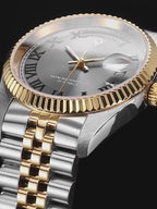 CADISEN MIYOTA 8215 Orologio da uomo meccanico automatico con riserva di carica in acciaio inossidabile e cristallo zaffiro