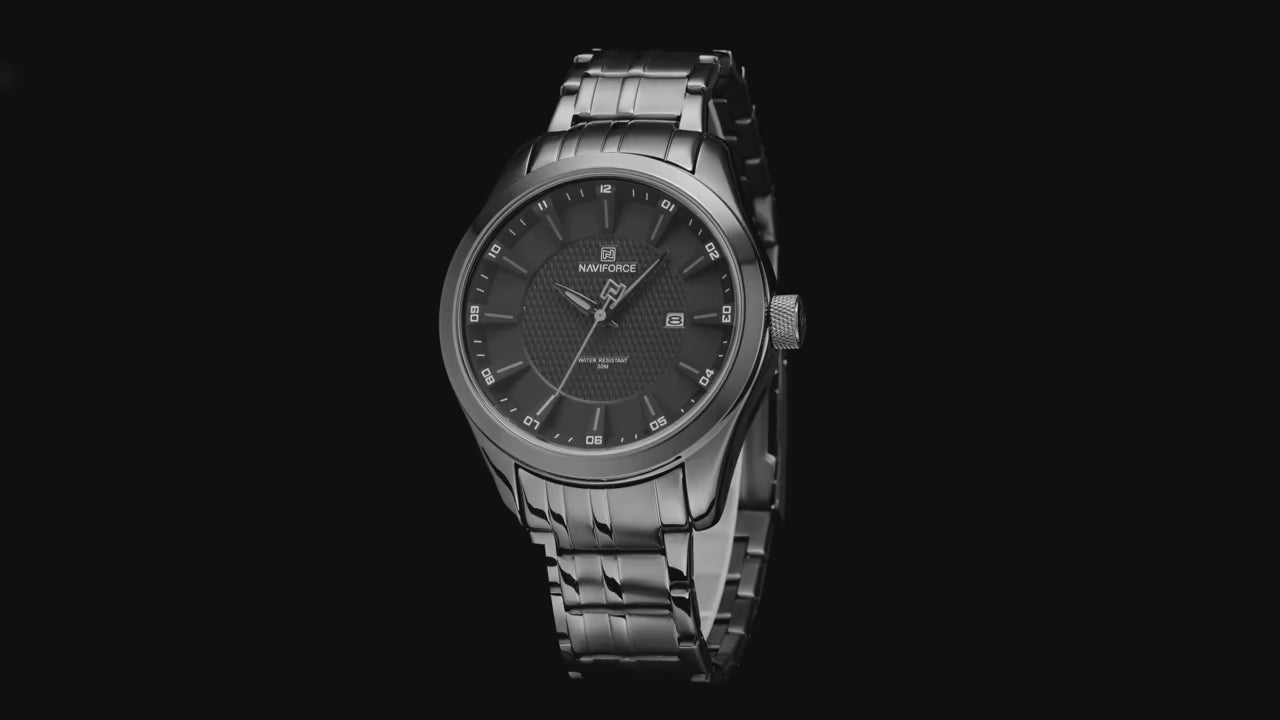 Orologio da uomo NAVIFORCE 8032 Business Casual con cinturino in acciaio