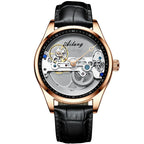 AILANG Hollow Transparent Automatic Mechanical Watch for Men Leather Strap Skeleton Men's Watch