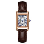 Sanda 1116 Women's Quartz Watch Fashion Elegant Rectangle Waterproof Leather Band Ladies Wristwatches Roman Dial Quartz Watch